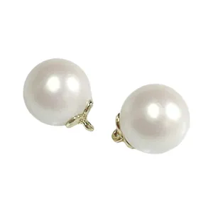10/12mm Pearl Metal Base Buttons for Cheongsam Knitted Cardigans Shirts 12pcs