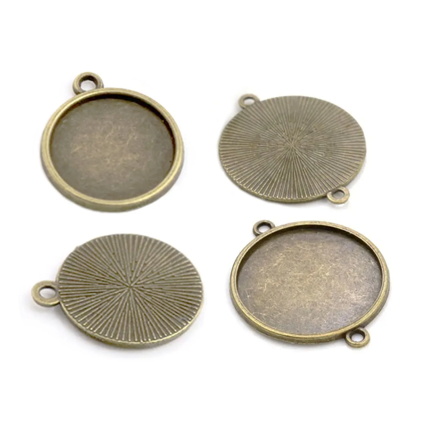 10pcs Cabochon Bases 14mm ID Antique Bronze Charms Pendant Bracelet Necklace DIY Metal