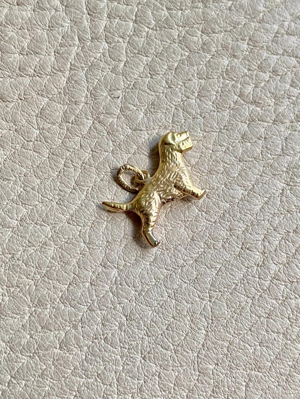18k gold Swedish vintage charm or pendant - Terrier dog