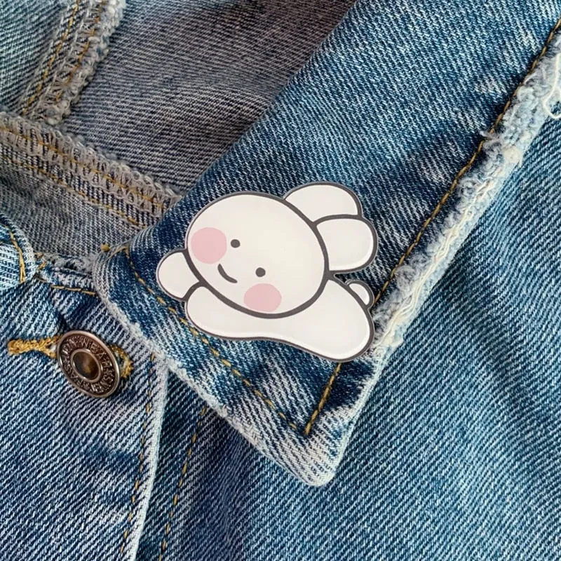 1PCS Creative Brooches Cartoon Cute Cartoons Bunny Bear Painting Dog Pin Badge Fashion Shirt Bag Lapel Pins Jewelry Gift