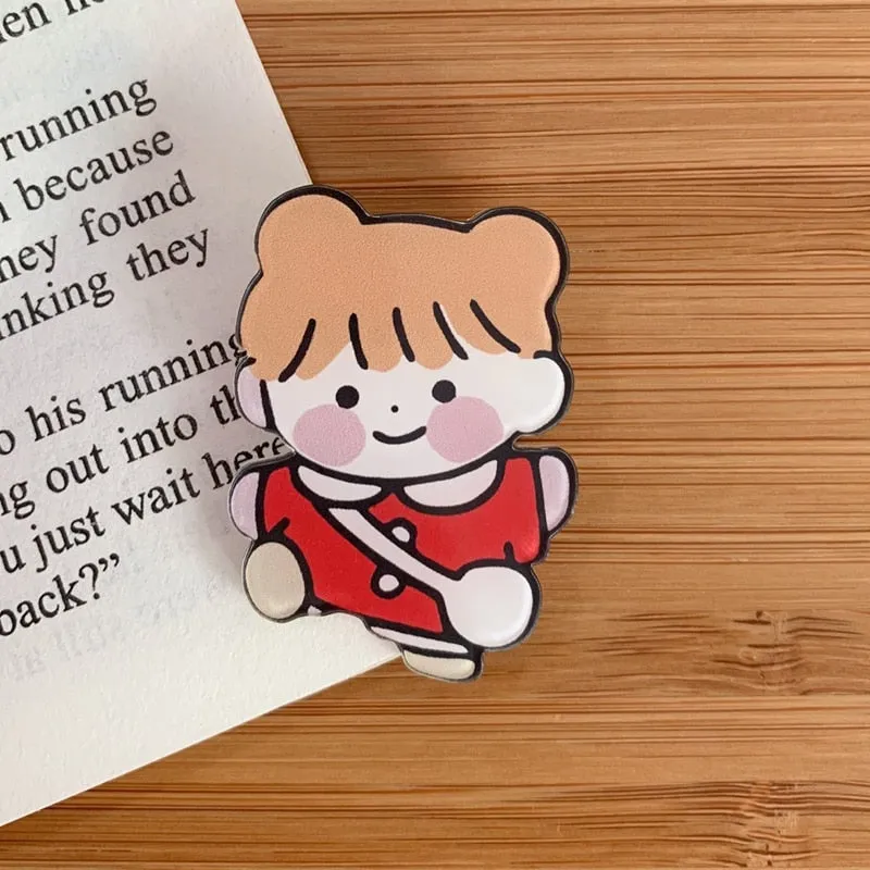 1PCS Creative Brooches Cartoon Cute Cartoons Bunny Bear Painting Dog Pin Badge Fashion Shirt Bag Lapel Pins Jewelry Gift