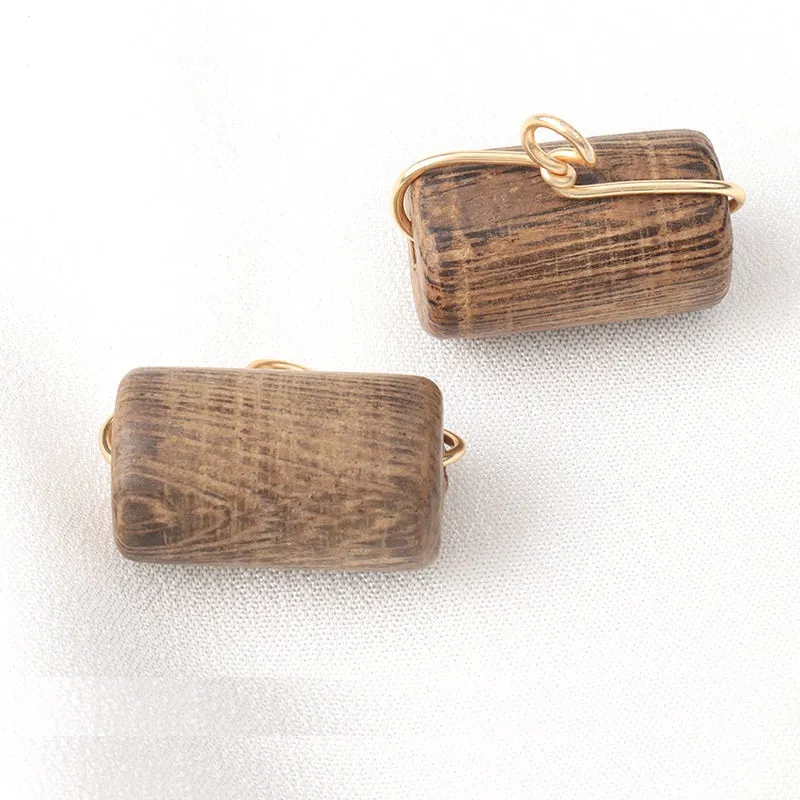 22 x 13mm Wooden Cylindrical Buttons for Chinese Style Silk Qipao,Hanfu 6pcs