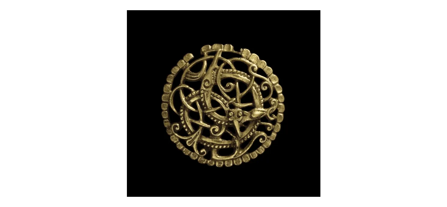 5 cm Viking Disc Urnes-style Brooches (set of 2) - Replica of Pitney Brooch