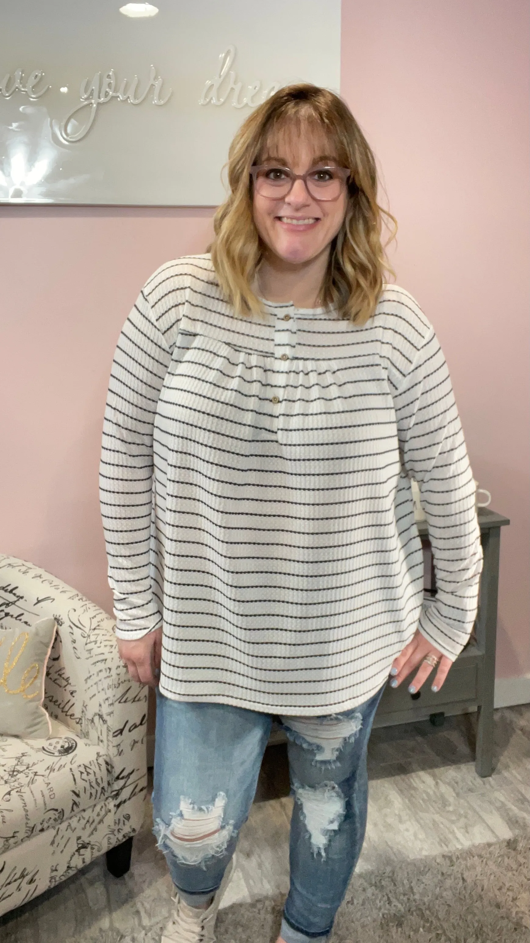 Abby Waffle Top