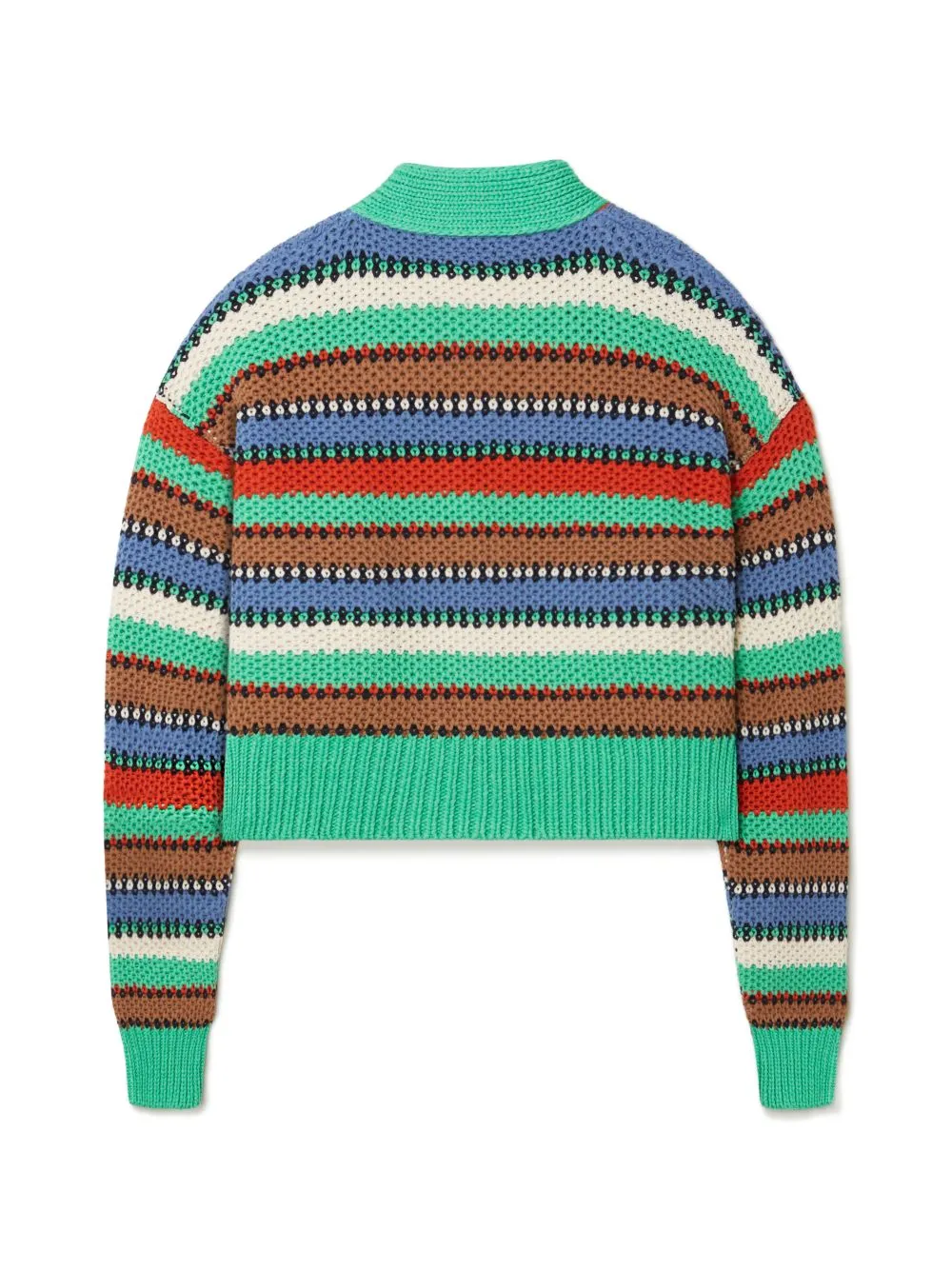 ALANUI SUNNY STRIPES CROPPED CARDIGAN