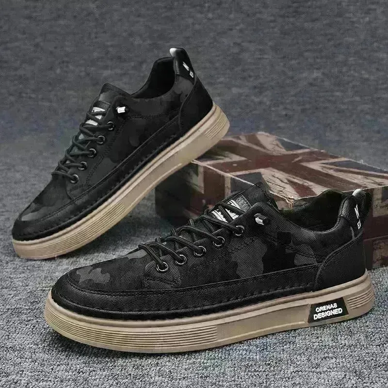 All-matching Sneakers Daily Leisure Sports Work  Platform Casual Sneakers Shoes for Men Canvas Sneakers for Men