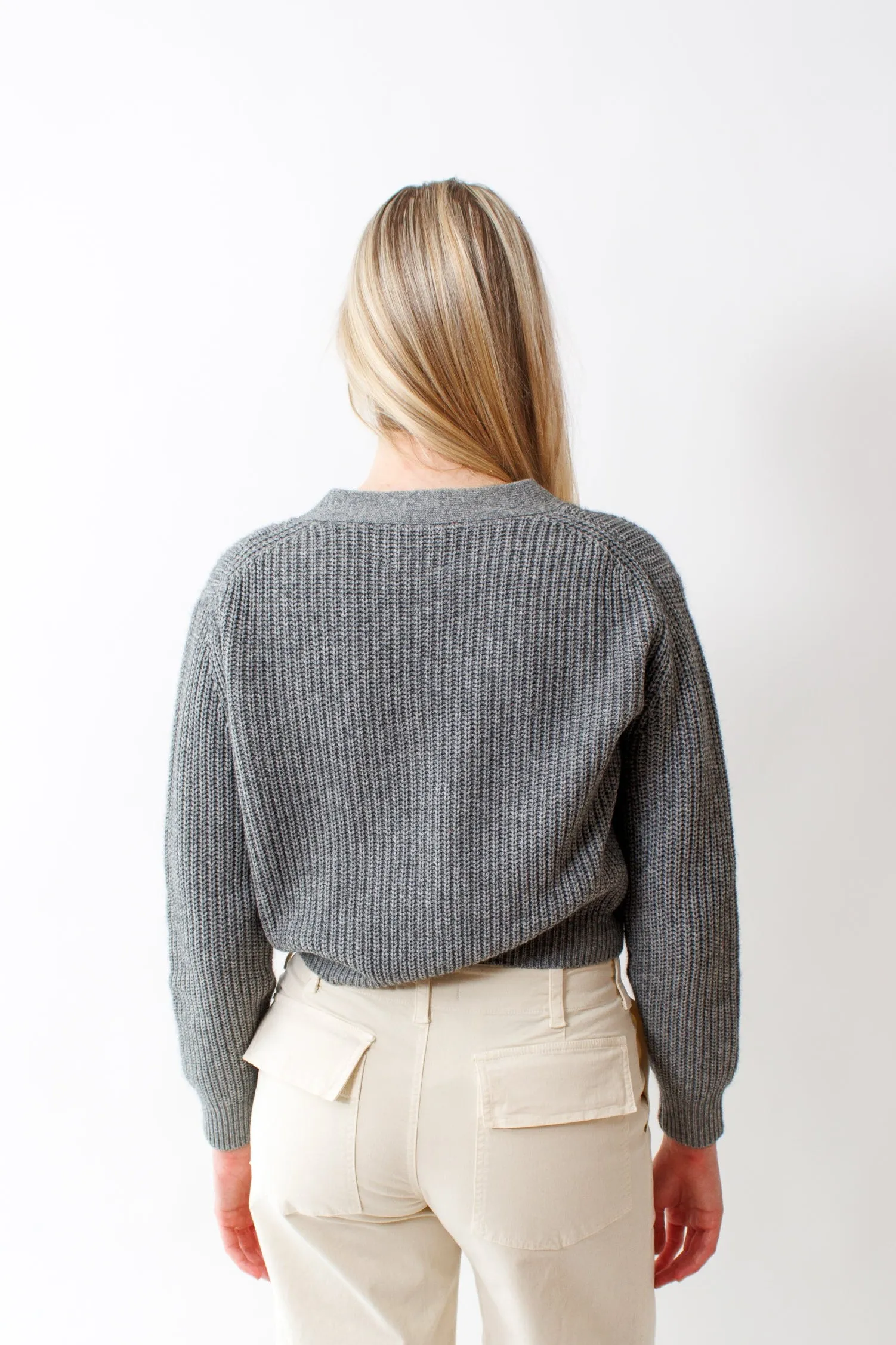 Allude Cotton Cashmere Cropped Cardigan