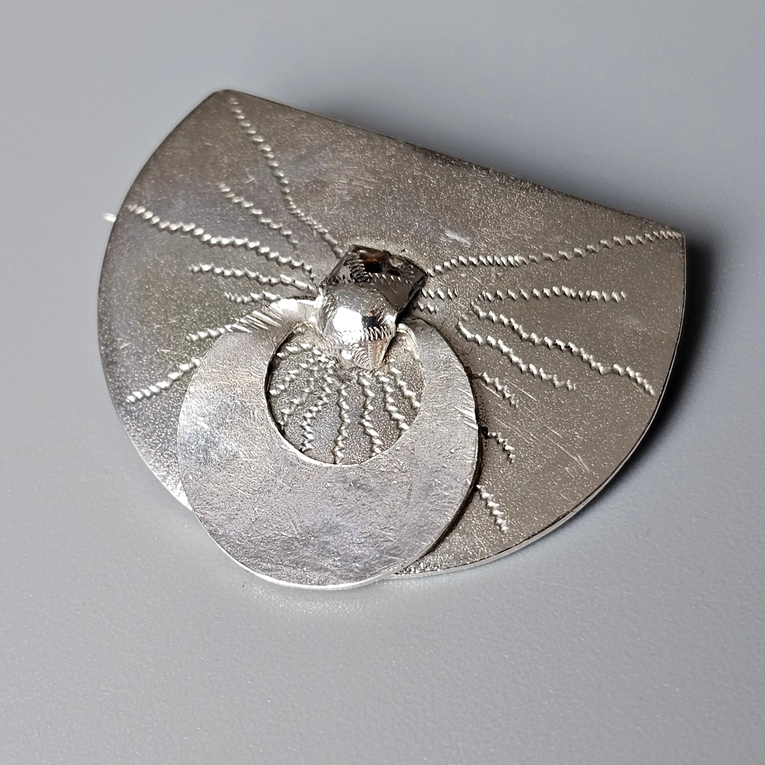 Antique 1920s Finnish Art Deco Style Silver Brooch 1921