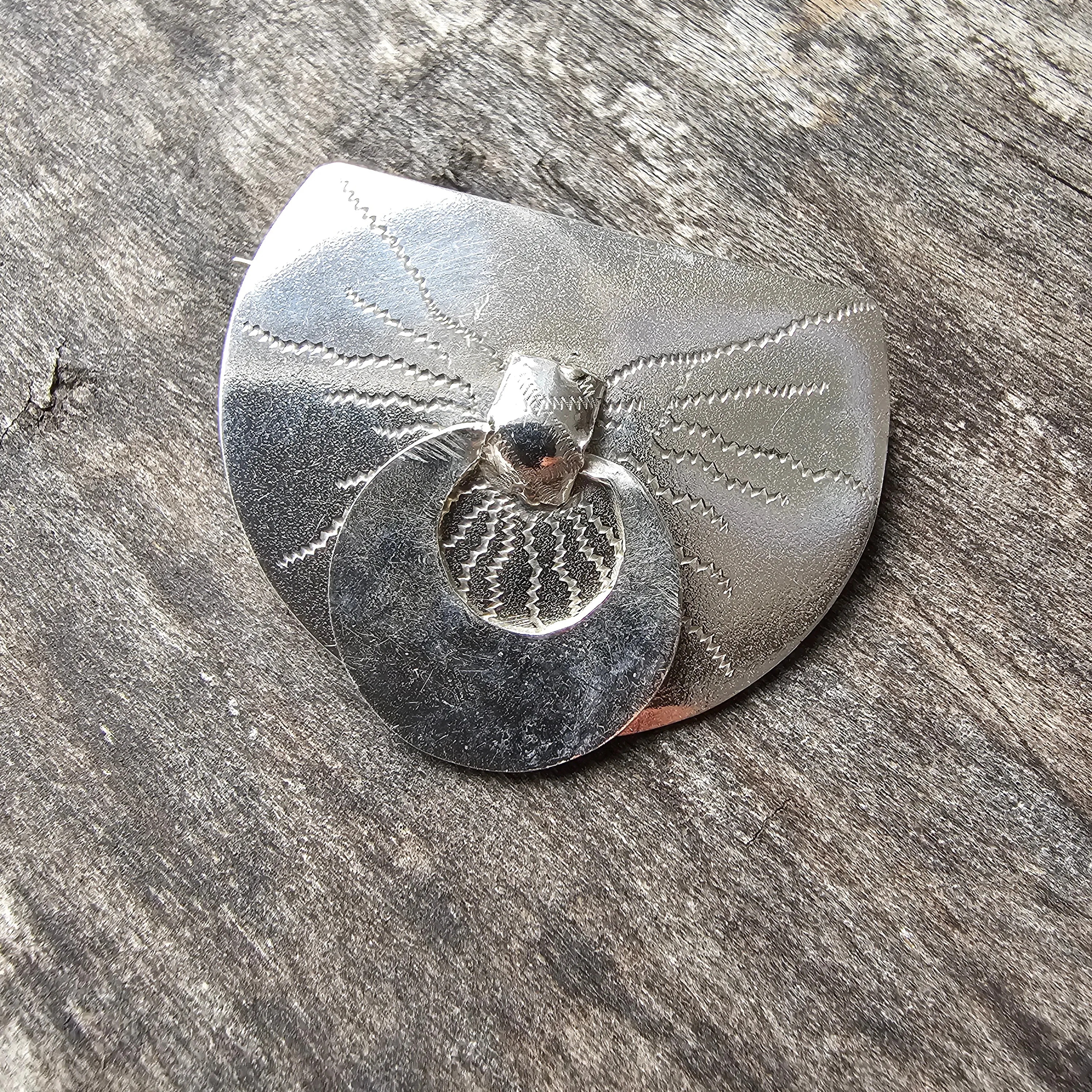 Antique 1920s Finnish Art Deco Style Silver Brooch 1921