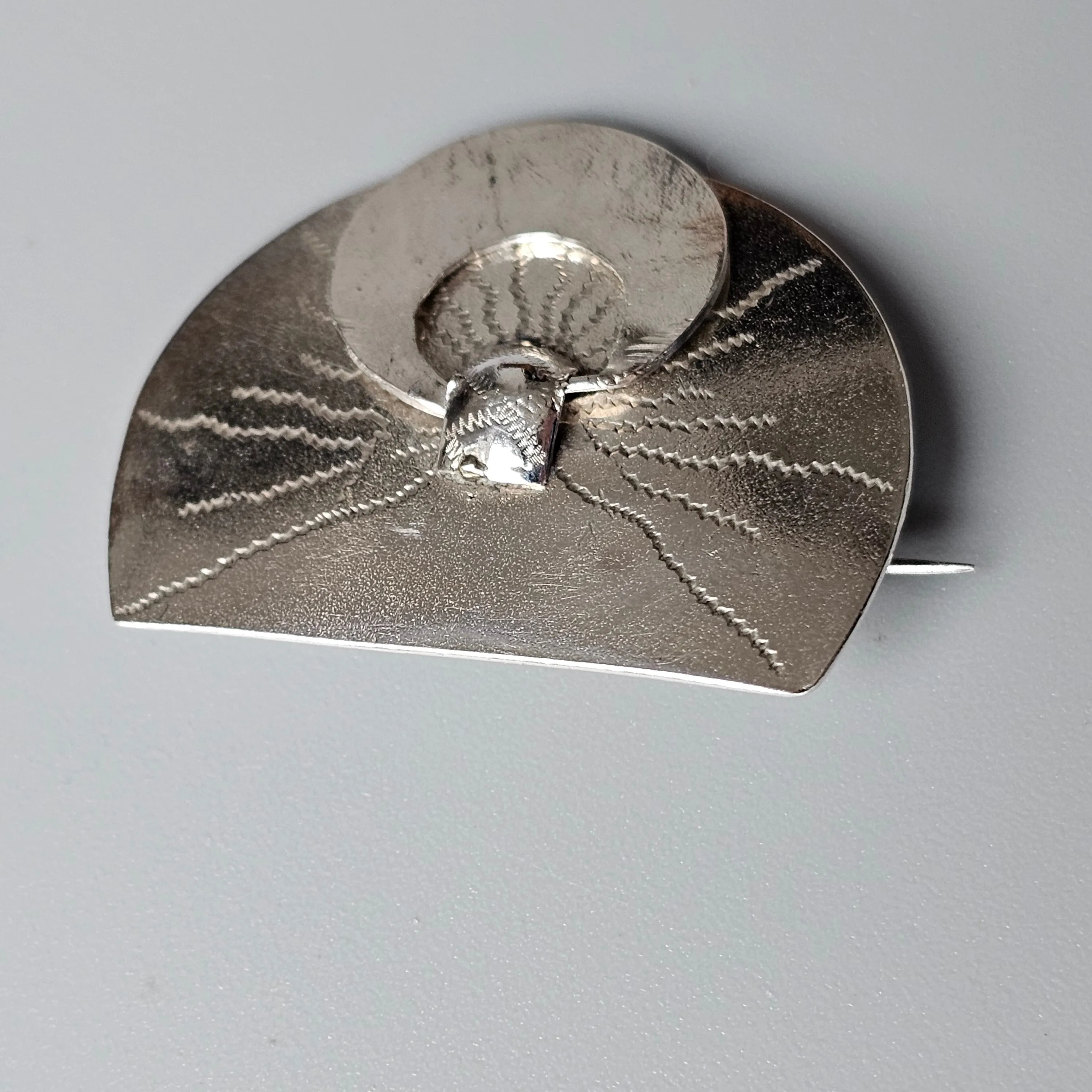 Antique 1920s Finnish Art Deco Style Silver Brooch 1921