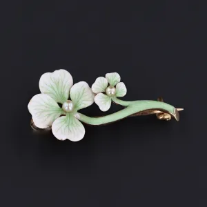 Antique Clover Brooch | Good Luck Charm