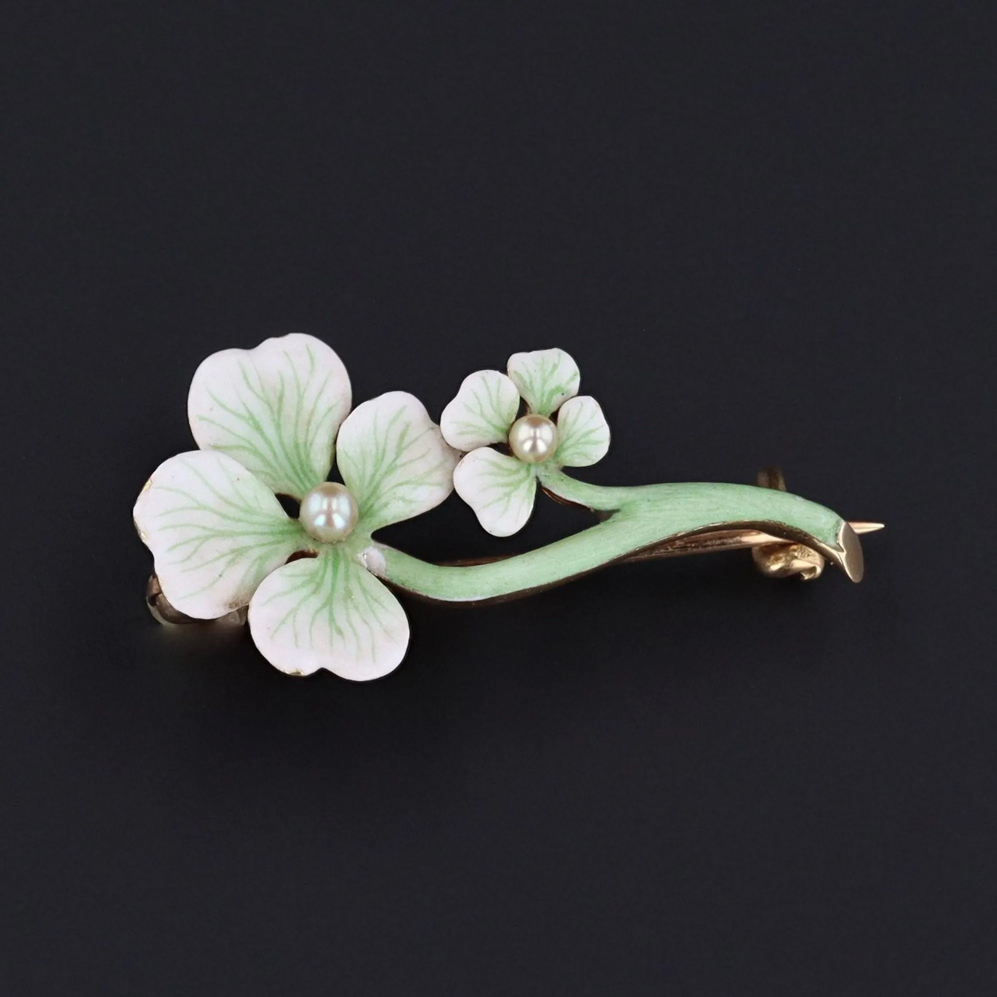 Antique Clover Brooch | Good Luck Charm