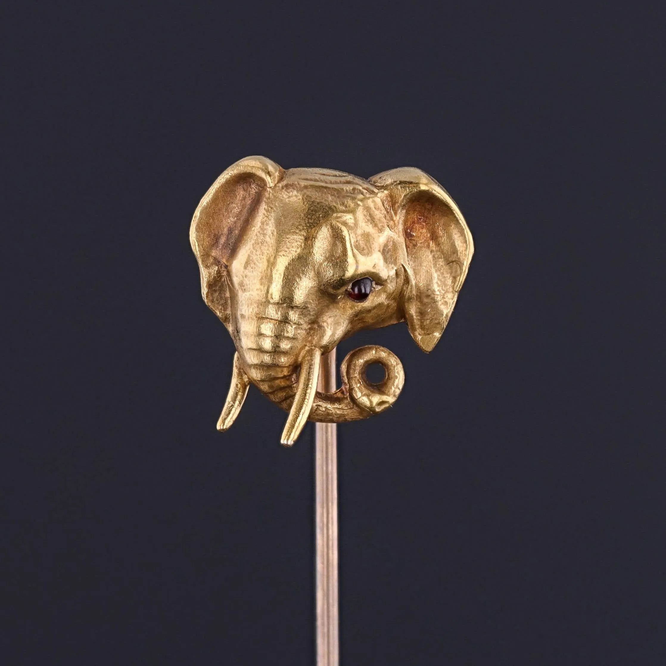Antique Elephant Stickpin of 10k Gold
