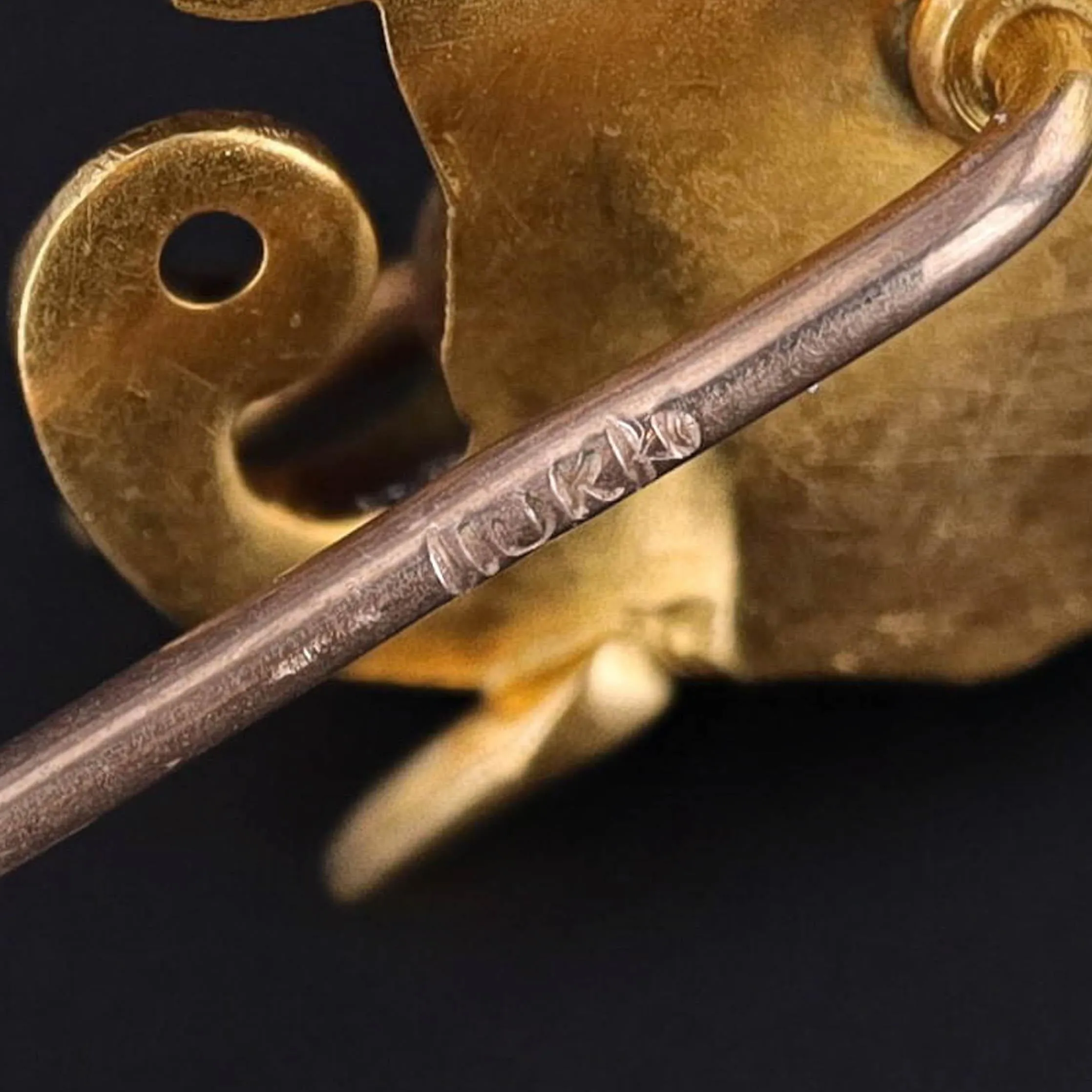 Antique Elephant Stickpin of 10k Gold