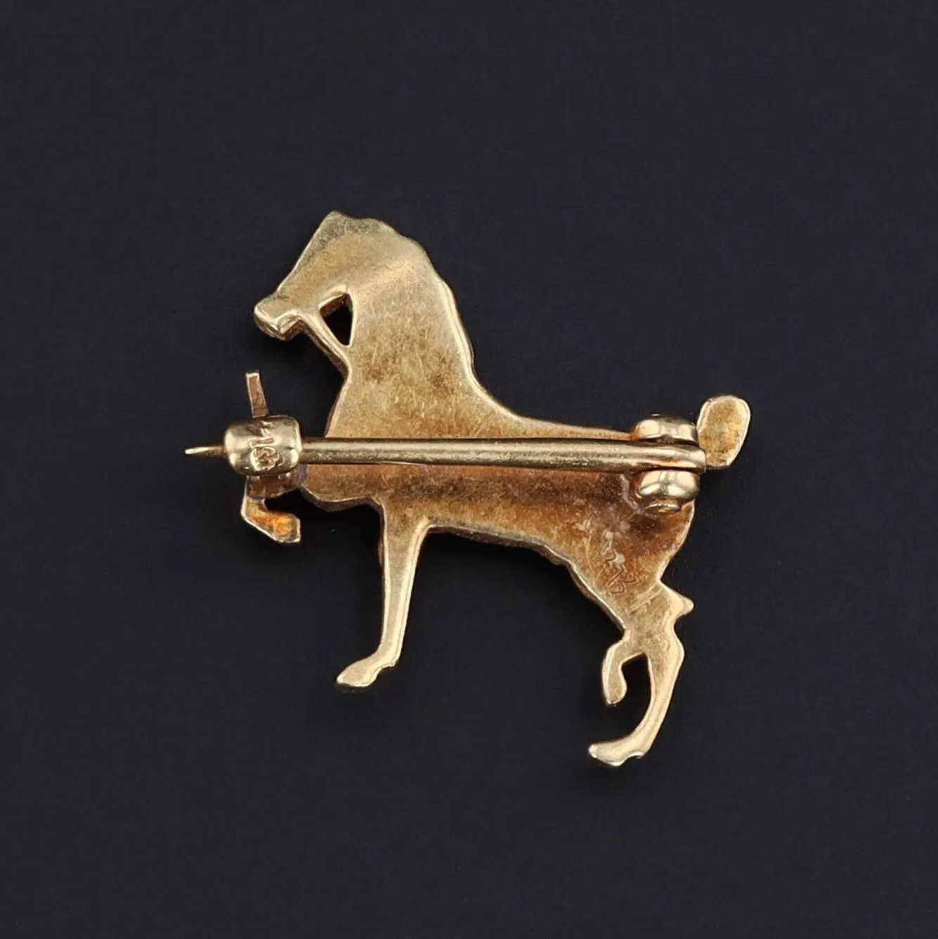 Antique Horse Brooch | 14k Gold Horse Pin