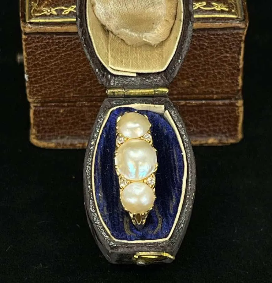 Antique Pearl and Diamond Ring by Payton, Pepper & Sons