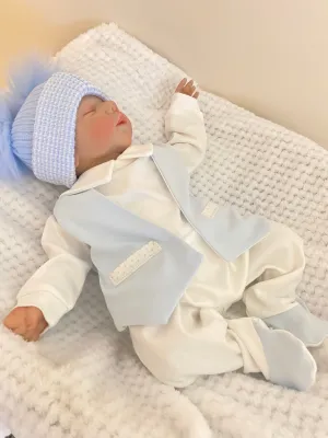 Baby Boys Waistcoat  romper suit All in One Outfit