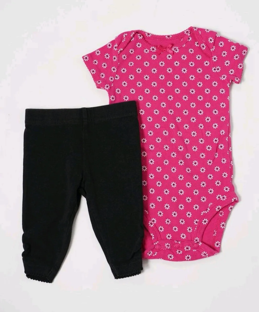 BABY GIRL SIZE 3/6 MONTHS - CARTER'S & GEORGE, 2 Piece Mix N Match Outfit EUC B15