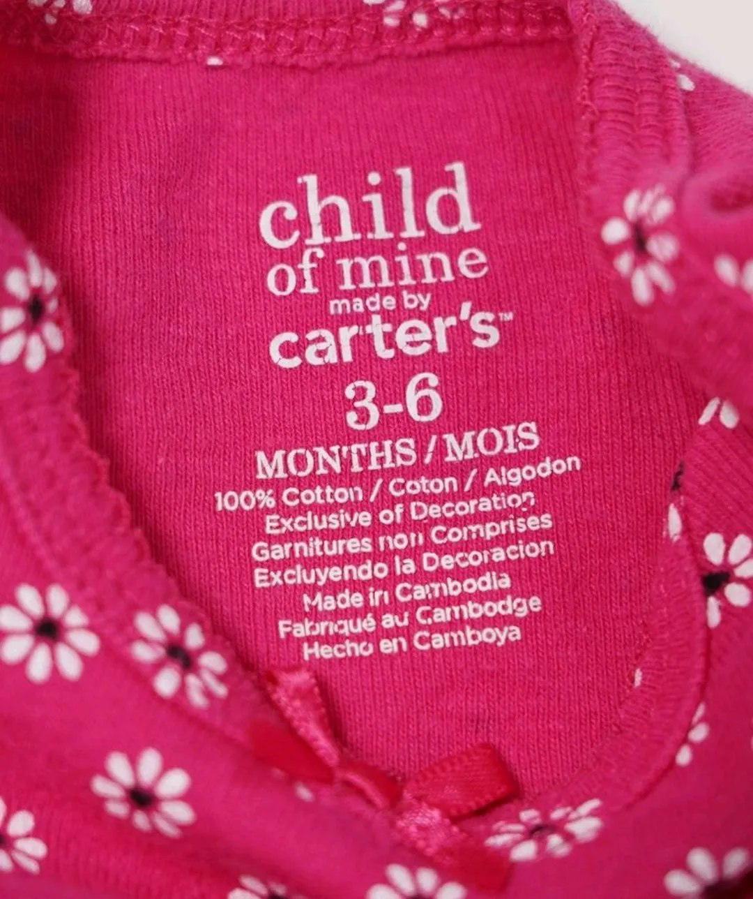 BABY GIRL SIZE 3/6 MONTHS - CARTER'S & GEORGE, 2 Piece Mix N Match Outfit EUC B15