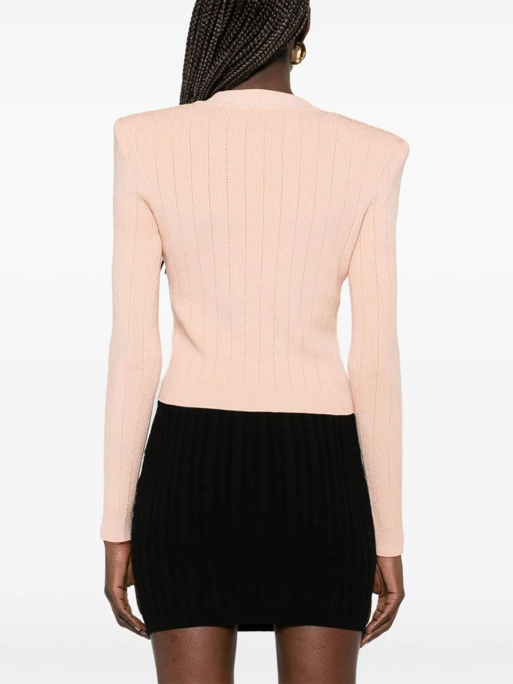 Balmain Cropped Knit Cardigan