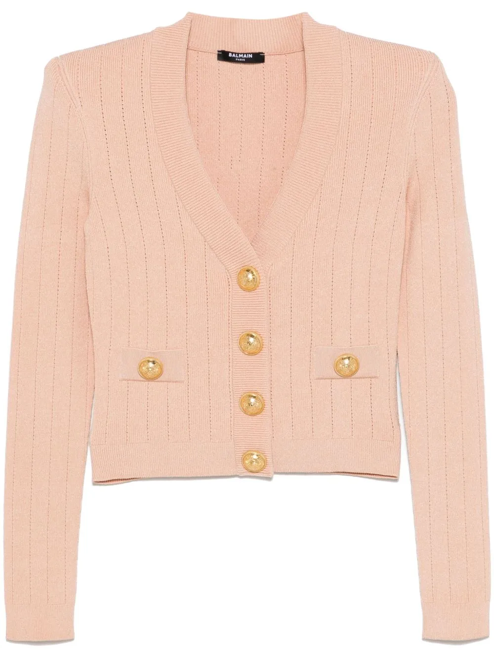 Balmain Cropped Knit Cardigan
