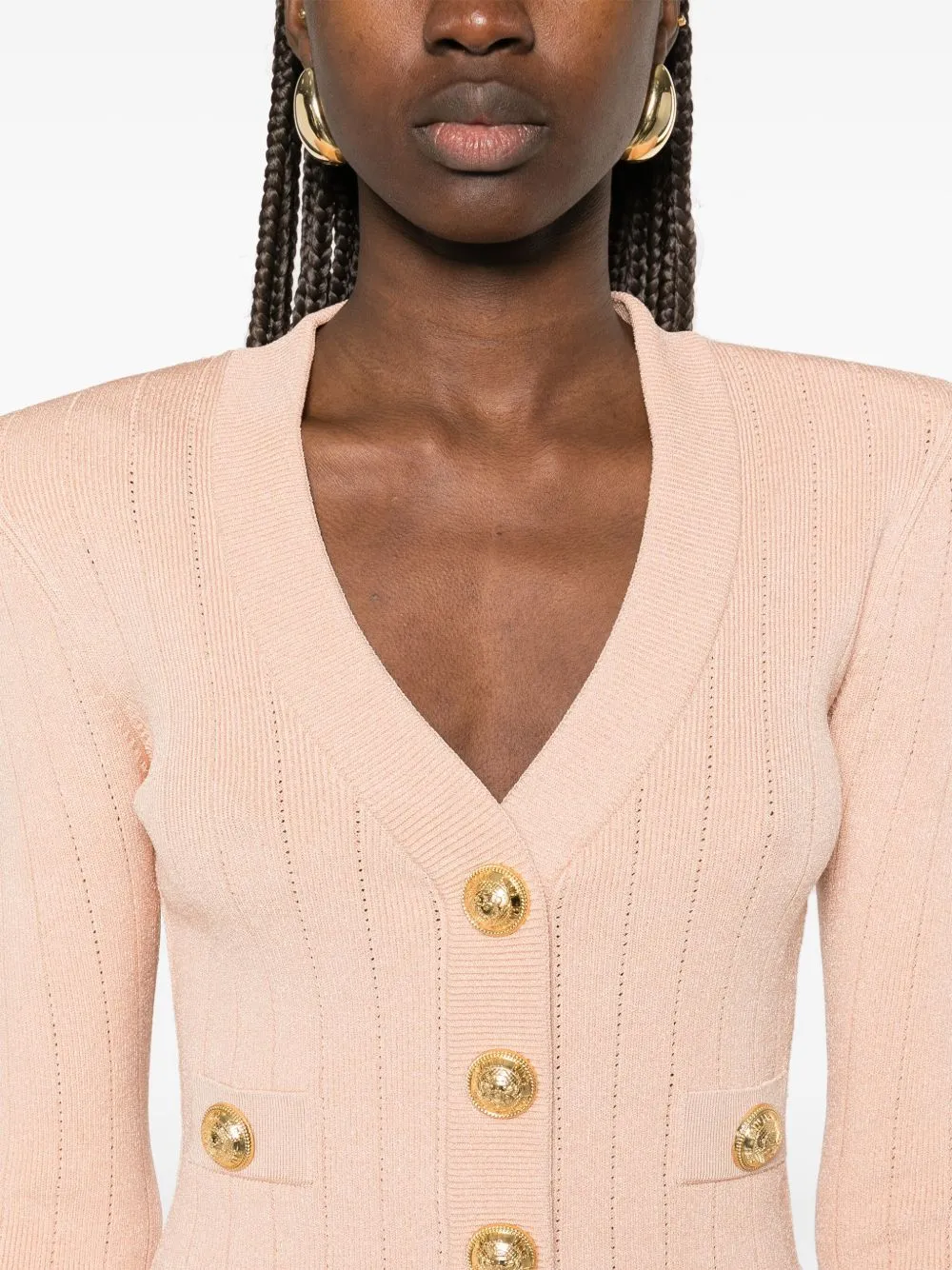 Balmain Cropped Knit Cardigan