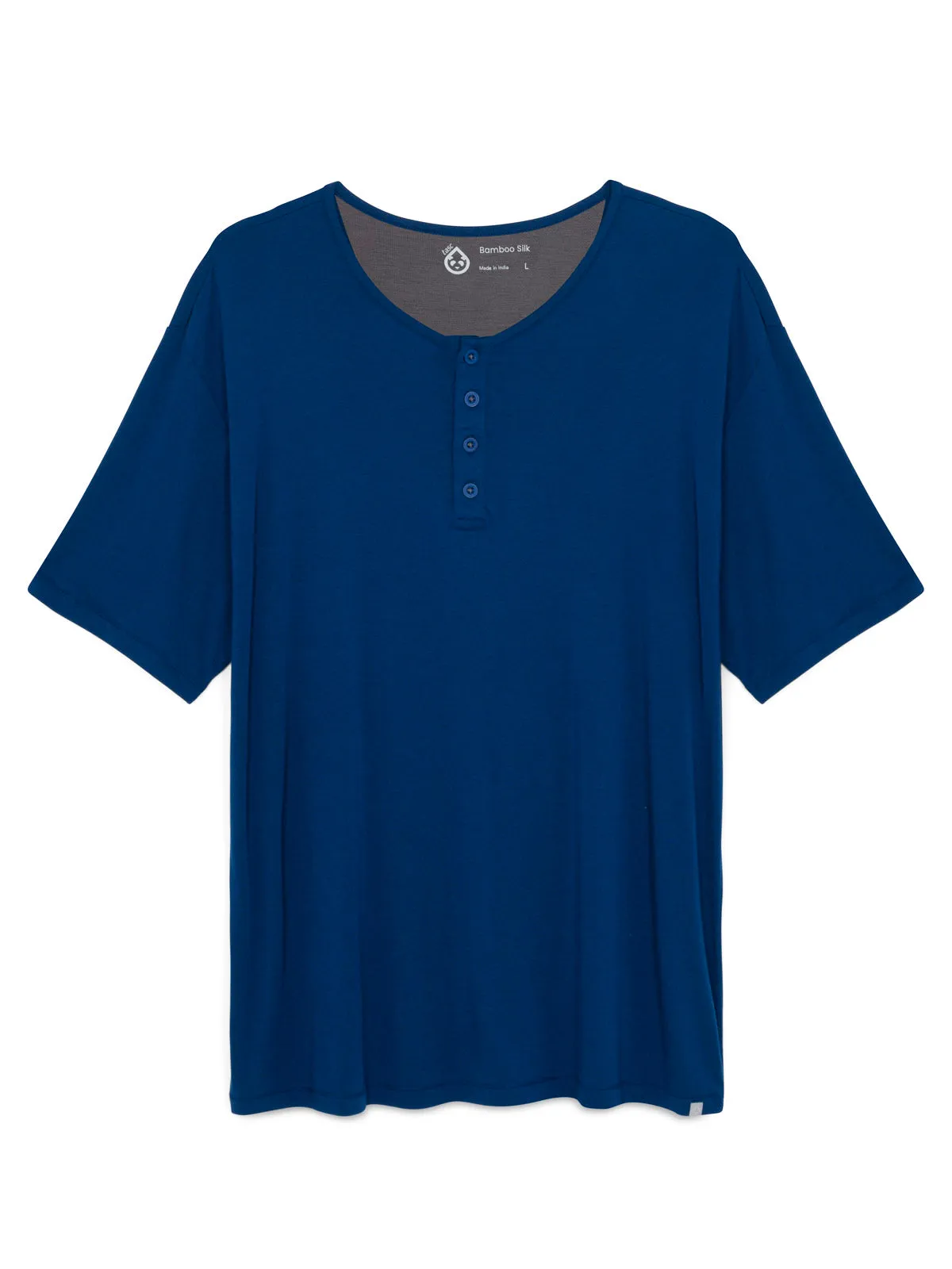 Bamboo Silk Sleep Short Sleeve Henley