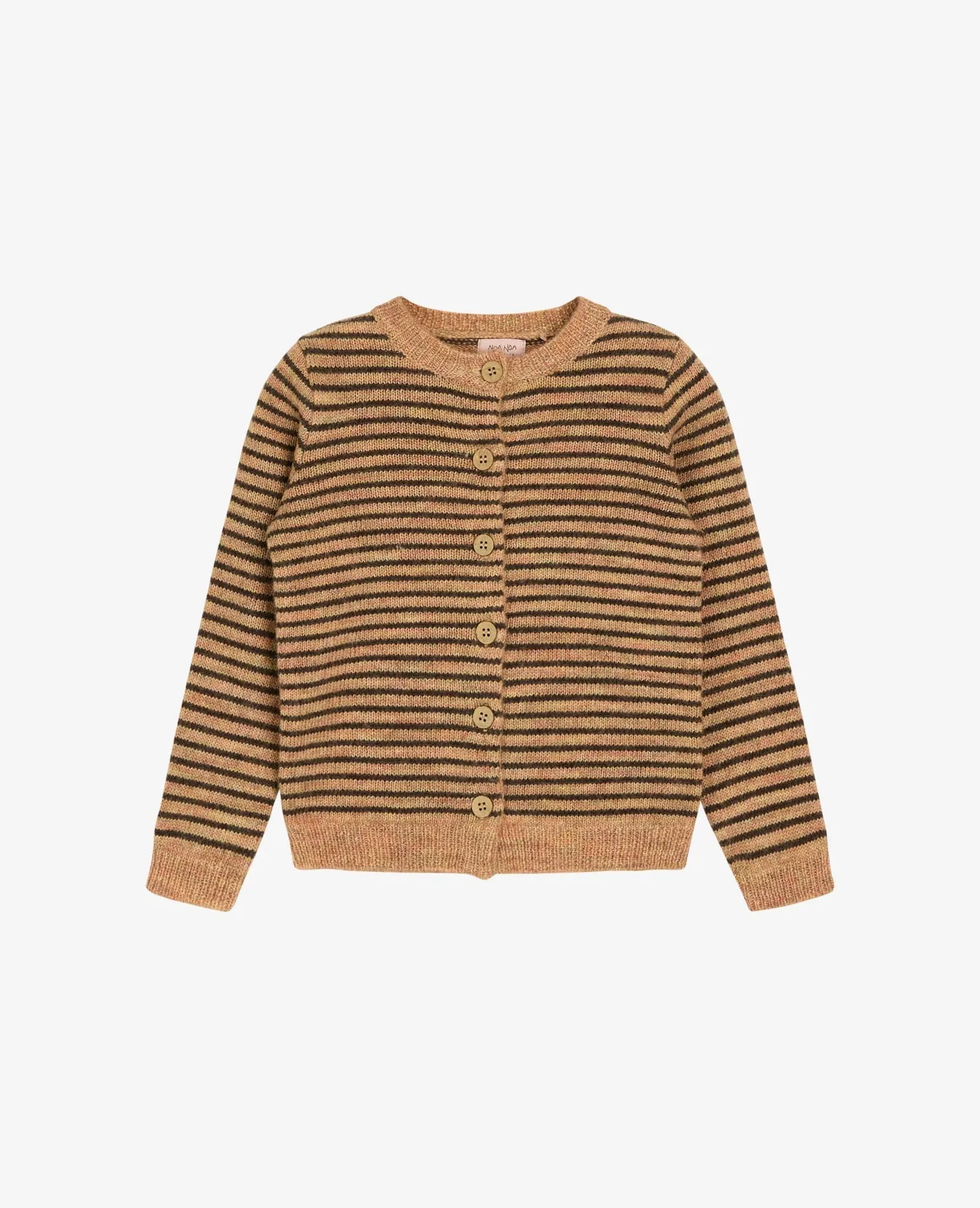 BECKYNNM STRIPED WOOL MIX CARDIGAN