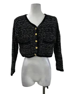 Black Button Cardigan