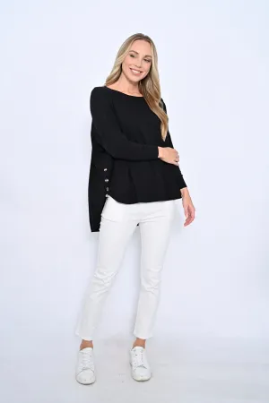 Black Button Jumper