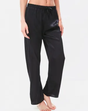 Black Silk PJ Pants
