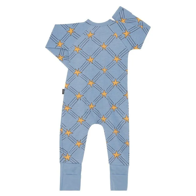 BONDS Zip Wondersuit - Starlit Check Blue