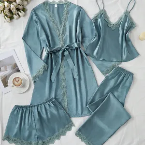Brihanna 4 Packs Pajamas Set - Crimson Green