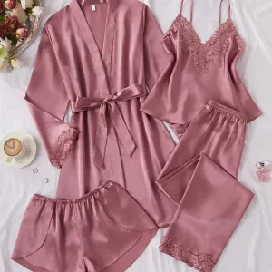 Brihanna 4 Packs Pajamas Set - Mauve