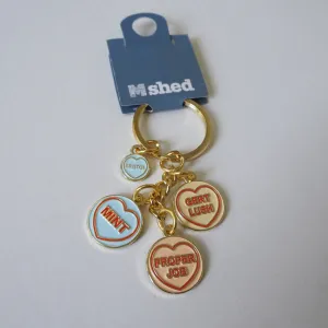 Bristol Love Heart Charm Keyring