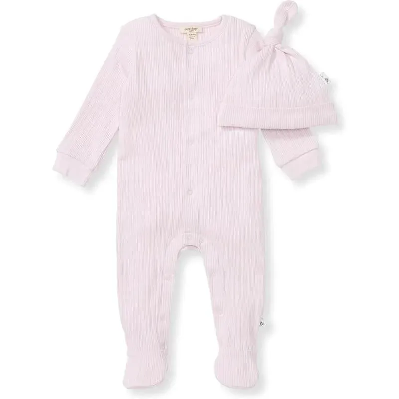 Burts Bees - Baby Girl Sweet Rib Jumpsuit Set, Sweet Lavender