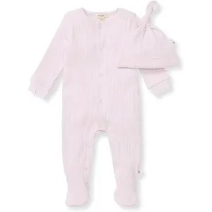 Burts Bees - Baby Girl Sweet Rib Jumpsuit Set, Sweet Lavender