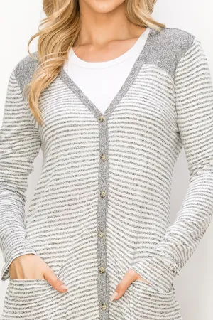 CASUAL POCKET FRONT CARDIGAN- 10414