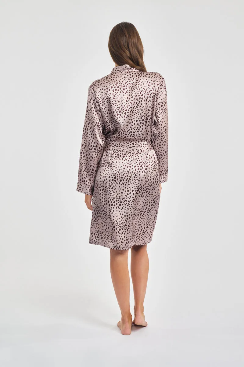 Chemise & Robe Set - Leopard