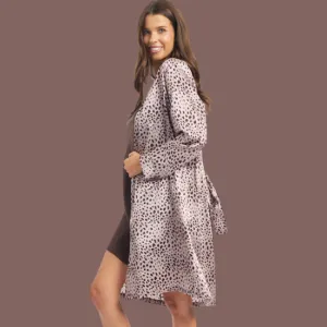 Chemise & Robe Set - Leopard