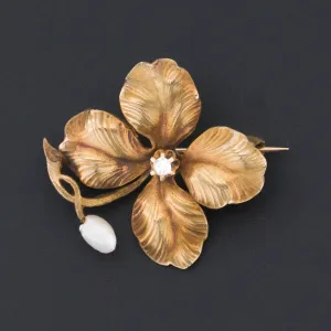 Clover Brooch | 14k Gold Clover Brooch