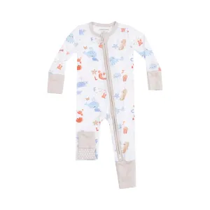 Coastal ABC's Two Way Zipper Romper
