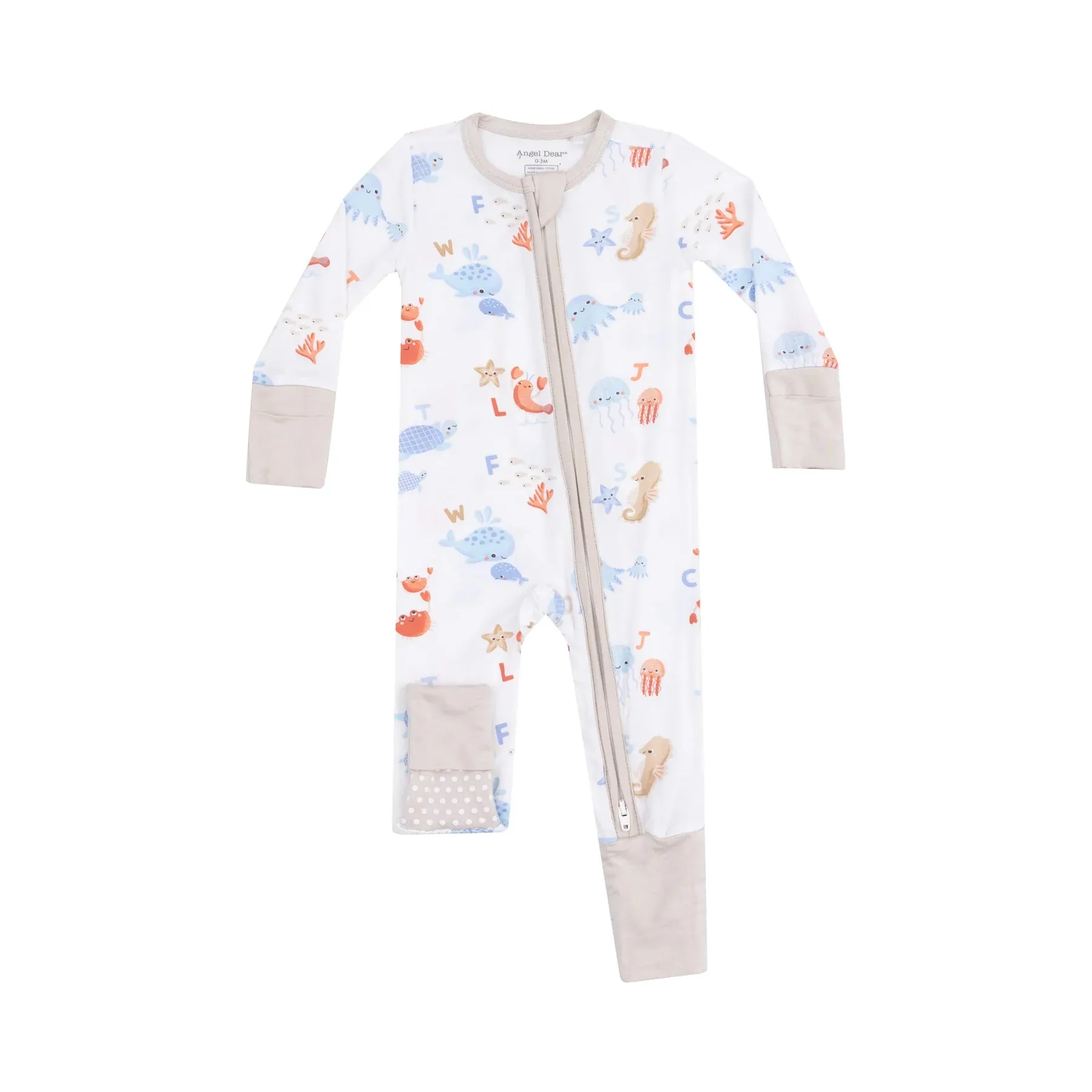 Coastal ABC's Two Way Zipper Romper