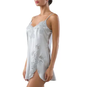 Cotton Club Silk Splendida Chemise - Grey Pearl