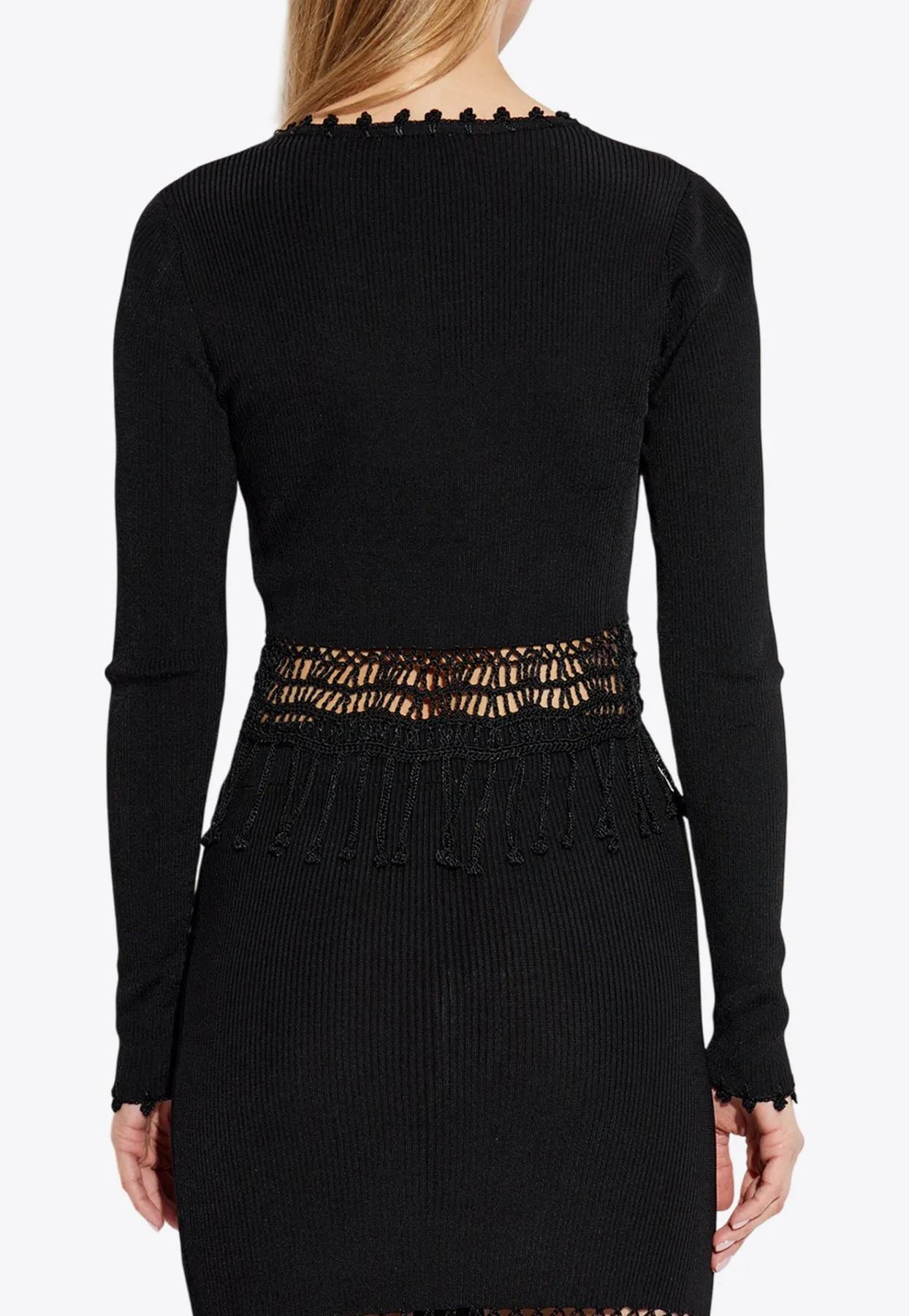 Crochet Fringed Cardigan