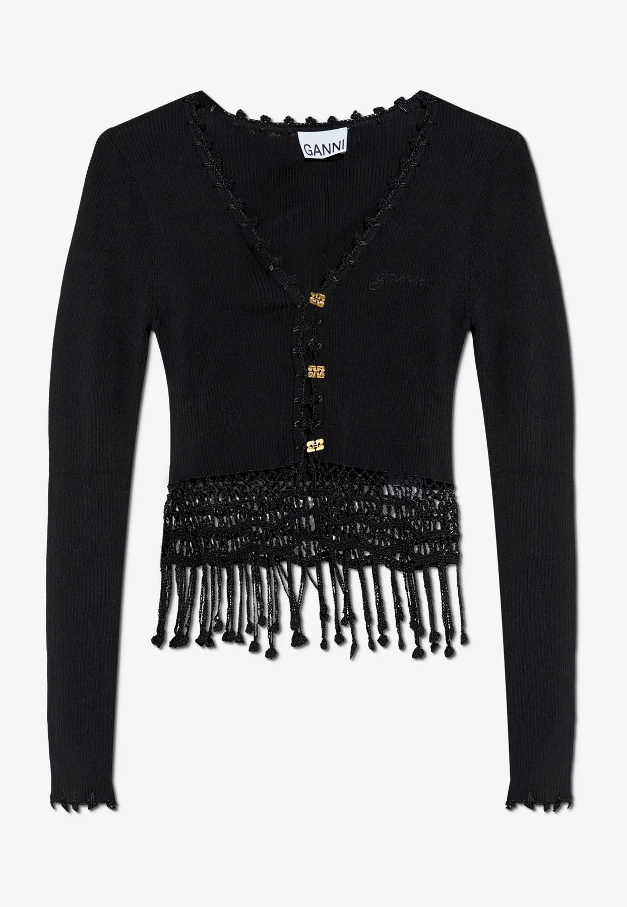 Crochet Fringed Cardigan