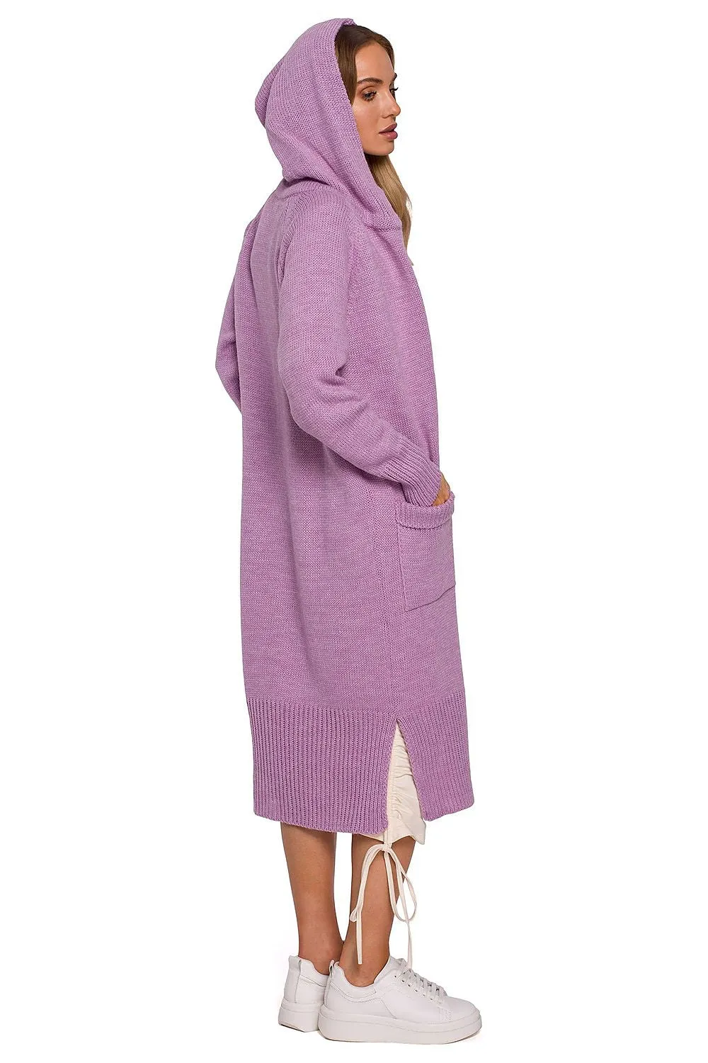 Elegant Hooded Long Cardigan