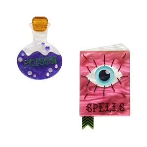 Erstwilder Witch's Brew Brooch Set