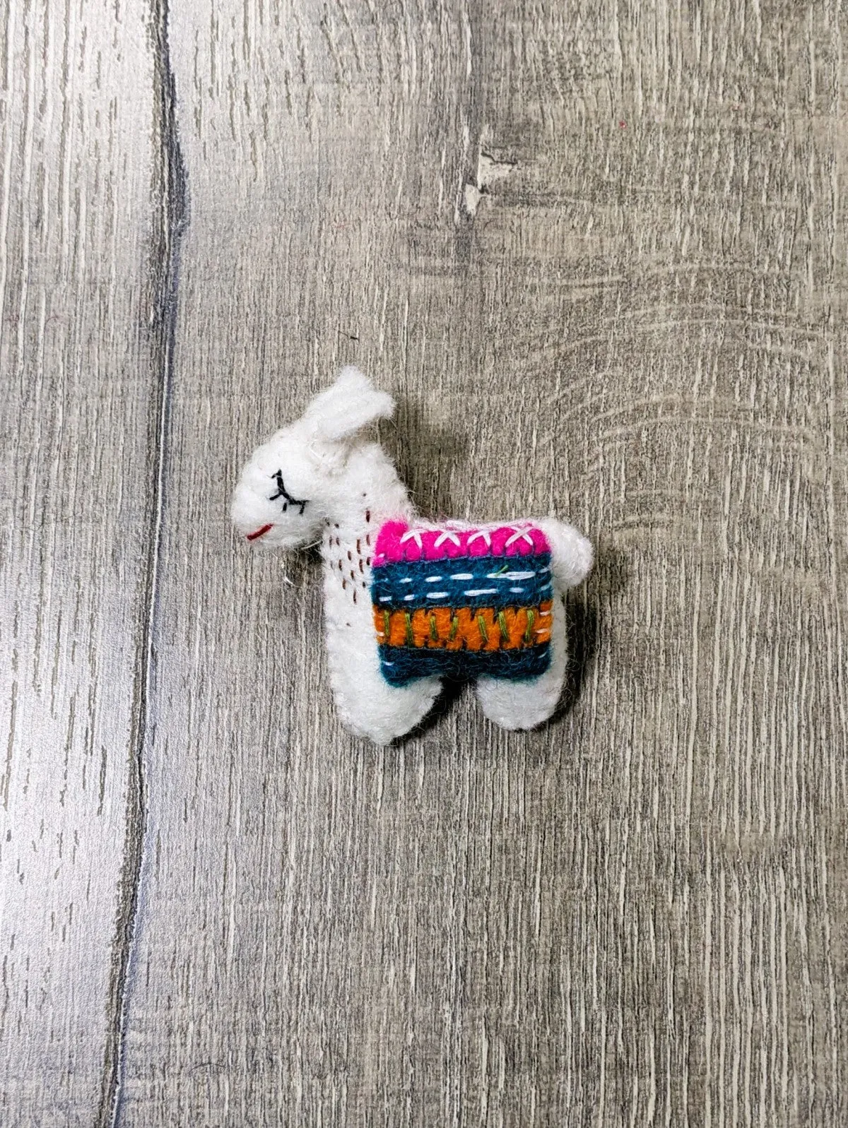 Felt Llama Brooch