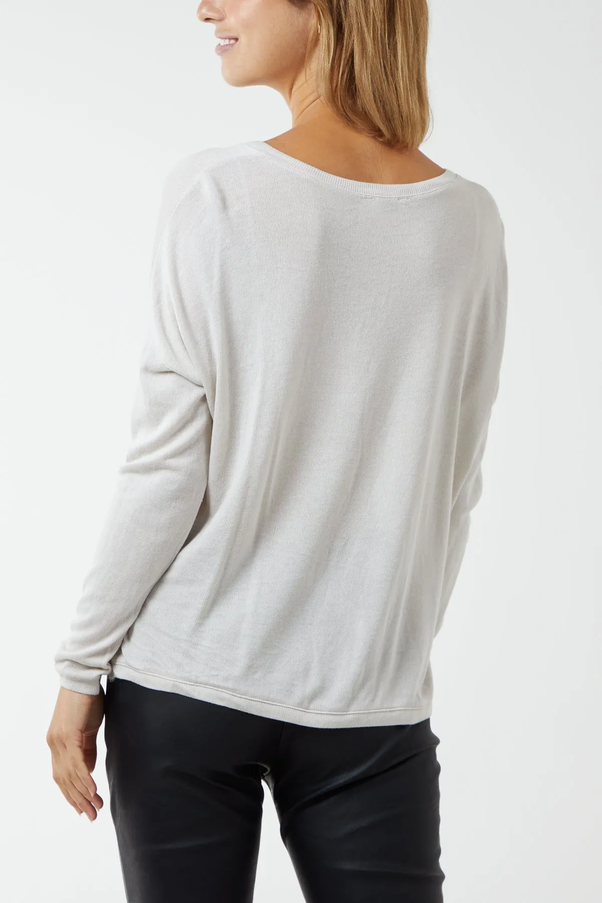 Fine Knit Button Cropped Cardigan